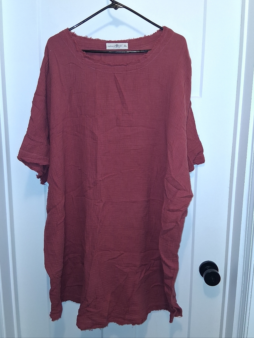 NATURAL LIFE Rustic Washed Brick Red Dress Size XL